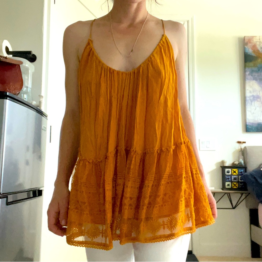 Mustard summer Flowy top